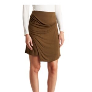 Vince-Elegant Vine Brown GreenWomen's Gathered Skirt